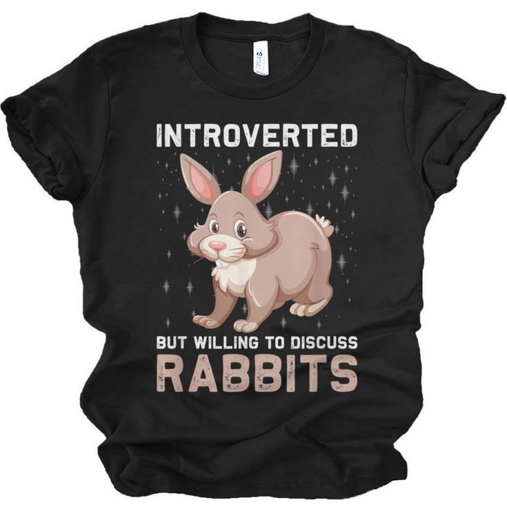 Introverted Rabbits Bunny Lover Rabbit Introvert Unisex Jersey T-Shirt