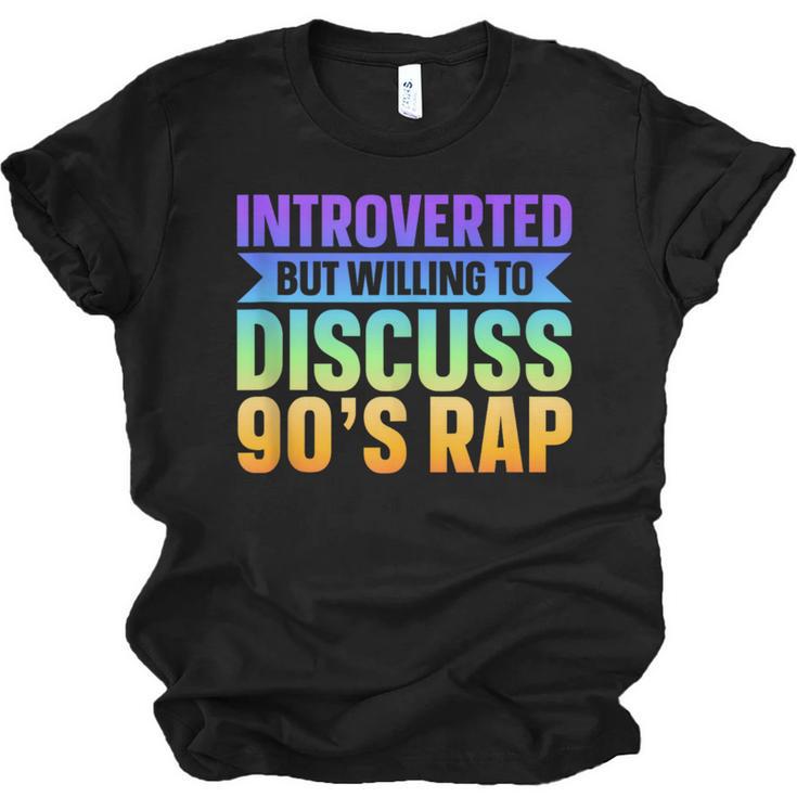 Introverted But Willing To Discuss 90's Rap Unisex Jersey T-Shirt