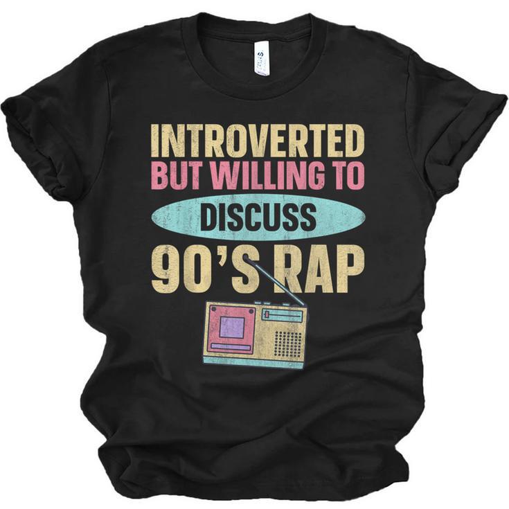 Introverted But Willing To Discuss 90's Rap Unisex Jersey T-Shirt