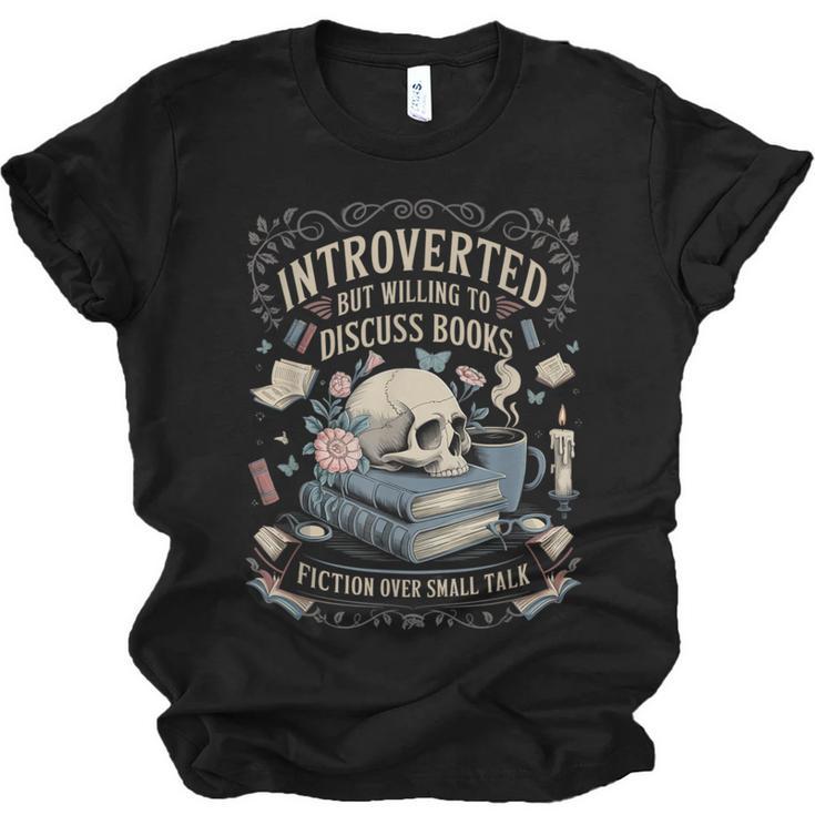 Introverted But Willing To Discuss Books Club Cozy Aesthetic Unisex Jersey T-Shirt
