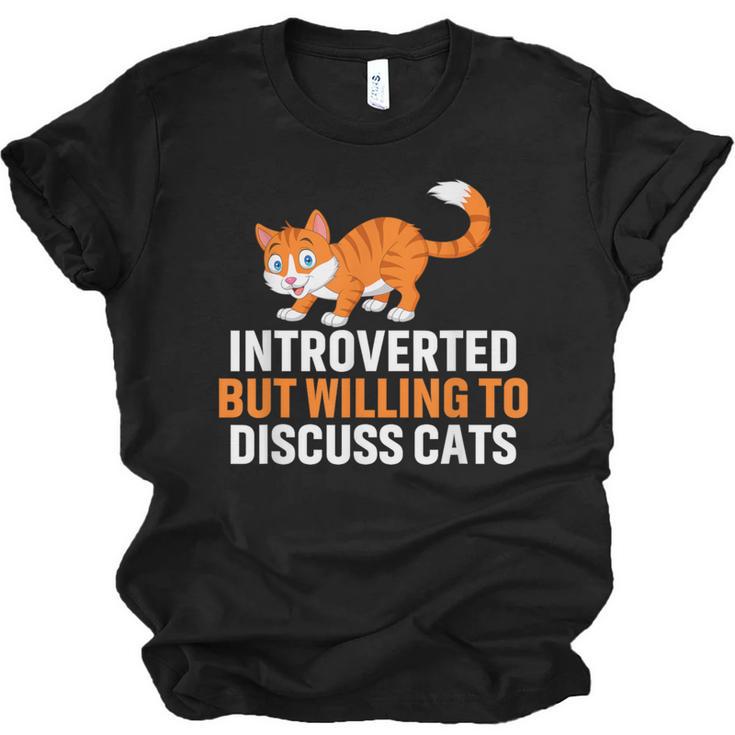 Introverts Cat Lover Introvert Antisocial Cats Anti Social Unisex Jersey T-Shirt