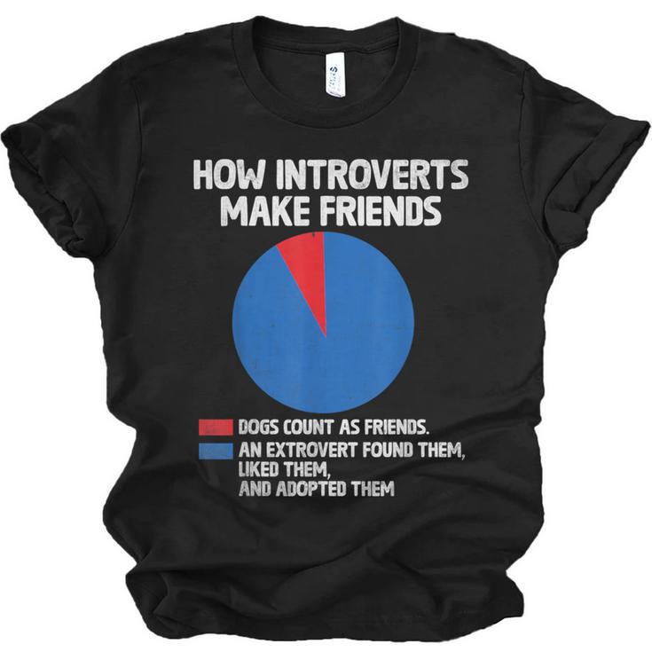 How Introverts Make Friends Sayings For Introverts Unisex Jersey T-Shirt