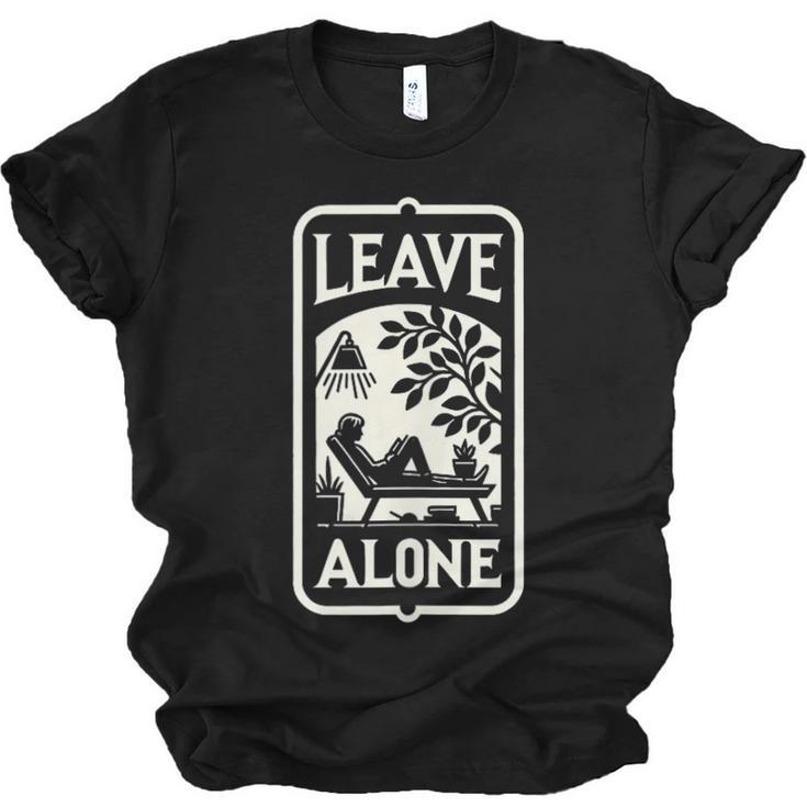 Introvert's Peaceful Solitude Graphic Leave Alone Quiet Unisex Jersey T-Shirt