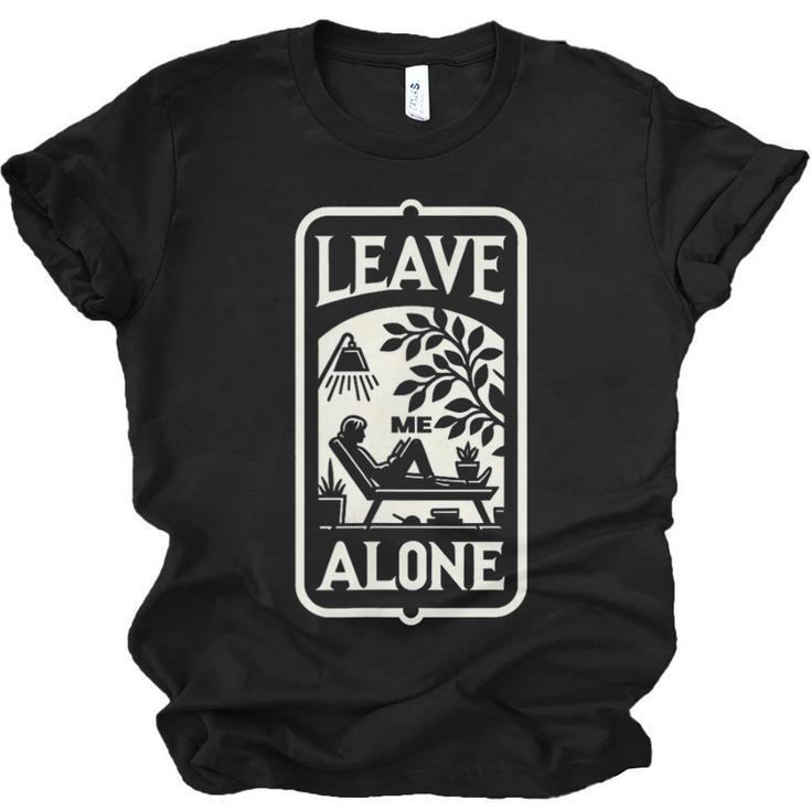 Introvert's Peaceful Solitude Graphic Leave Me Alone Quiet Unisex Jersey T-Shirt