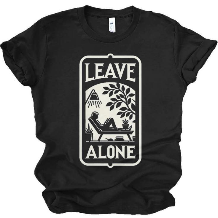 Introvert's Peaceful Solitude Graphic Leave Alone Quiet Unisex Jersey T-Shirt