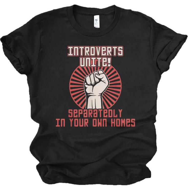 Introverts Unite Introverting Introverts At Home Unisex Jersey T-Shirt