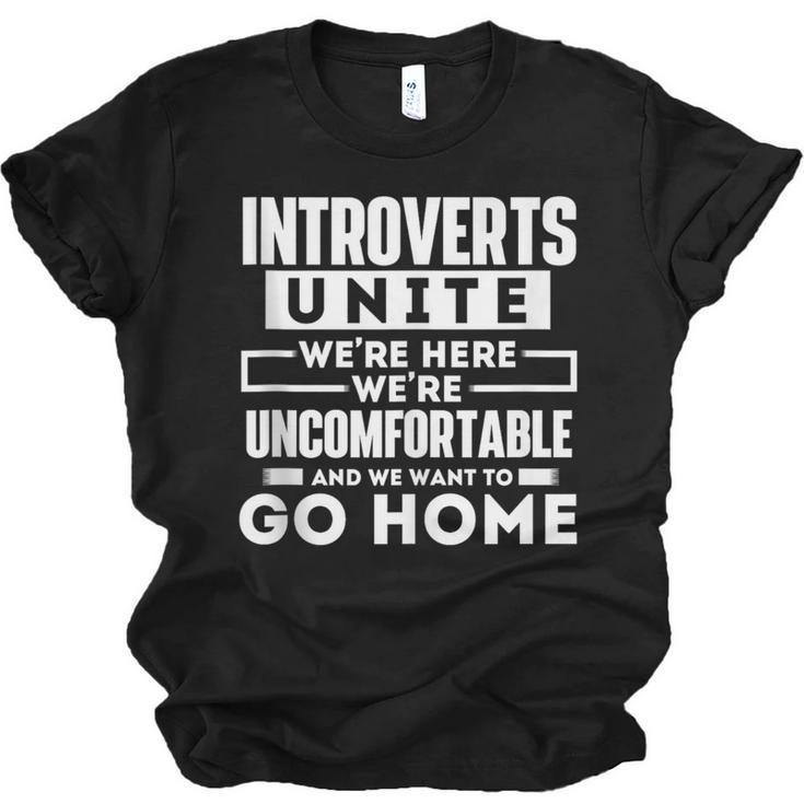 Introverts Unite Quiet Observer Introverted Antisocial Unisex Jersey T-Shirt