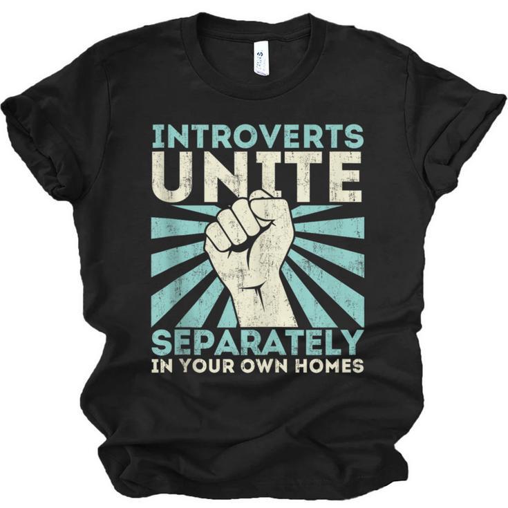 Introverts Unite Separately Introverted Antisocial Unisex Jersey T-Shirt