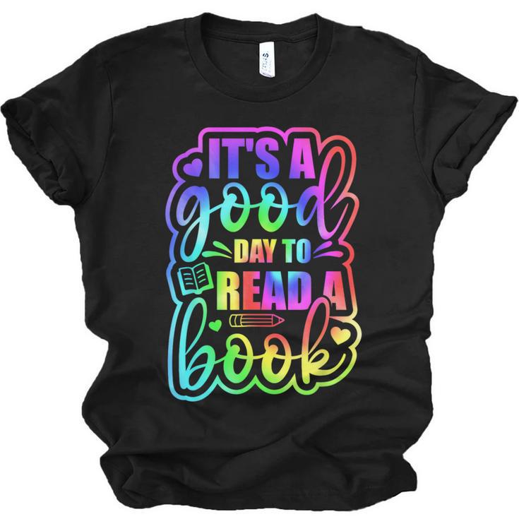 Its A Good Day To Read Book Kids Boys Girls Reading Graphic Unisex Jersey T-Shirt