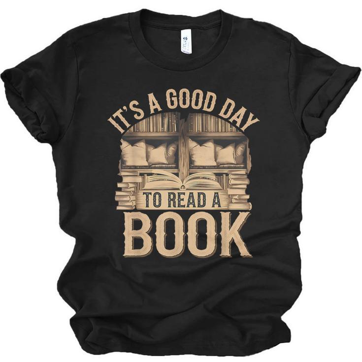 It’s a Good Day To Read a Book Lovers Library Reading Unisex Jersey T-Shirt