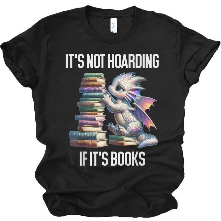 It's Not Hoarding If It's Books ShirtDragon Reading Book Unisex Jersey T-Shirt