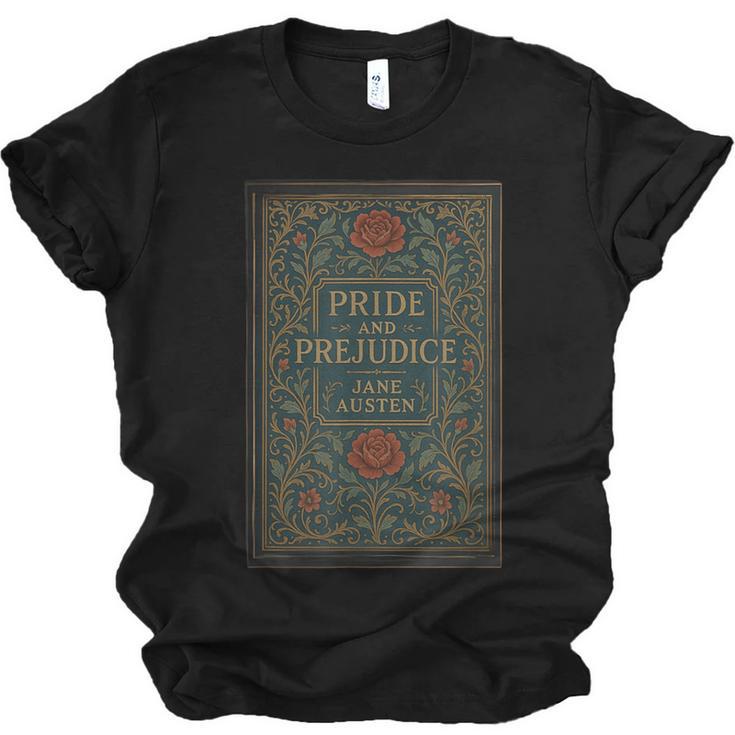 Jane Austen Pride And Prejudice Cover Mr Darcy Book Lovers Unisex Jersey T-Shirt