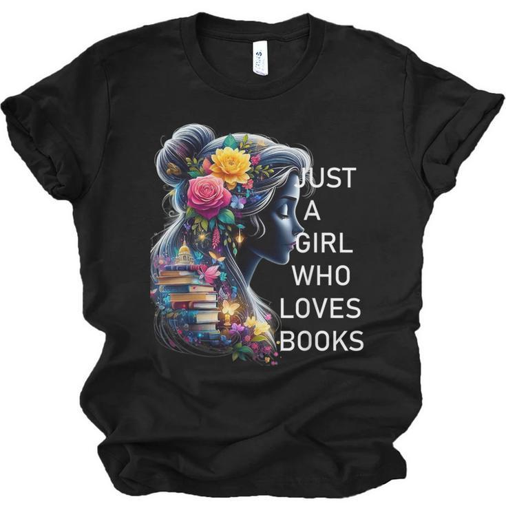 Just a Girl Who Loves Books Unisex Jersey T-Shirt