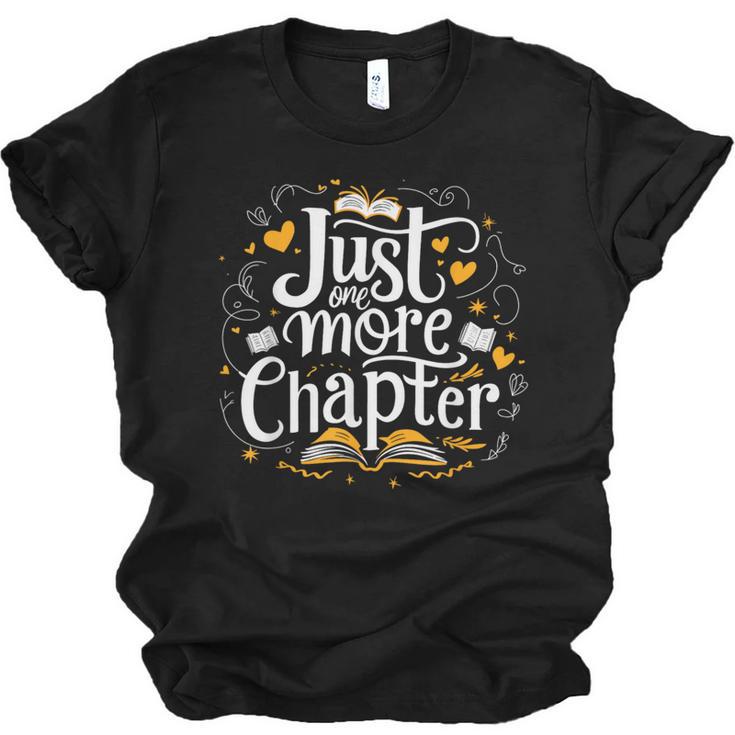 Just One More Chapter Bookish Book Reading Lover Heart Unisex Jersey T-Shirt