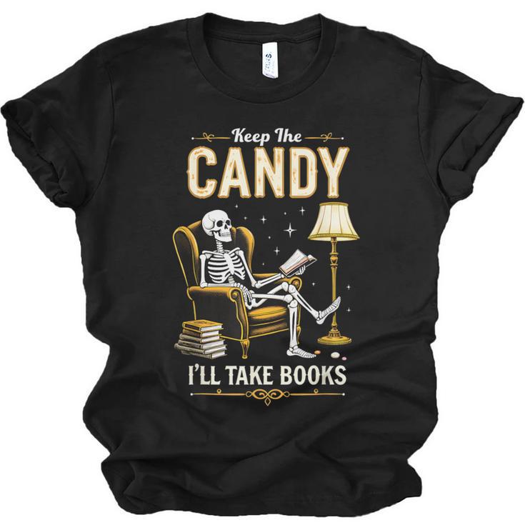 Keep The Candy I'Ll Take Books Halloween Unisex Jersey T-Shirt