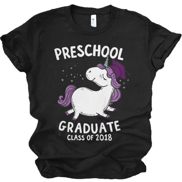 Kids Class Of 2018 Unicorn Preschool Graduation For Girls Unisex Jersey T-Shirt