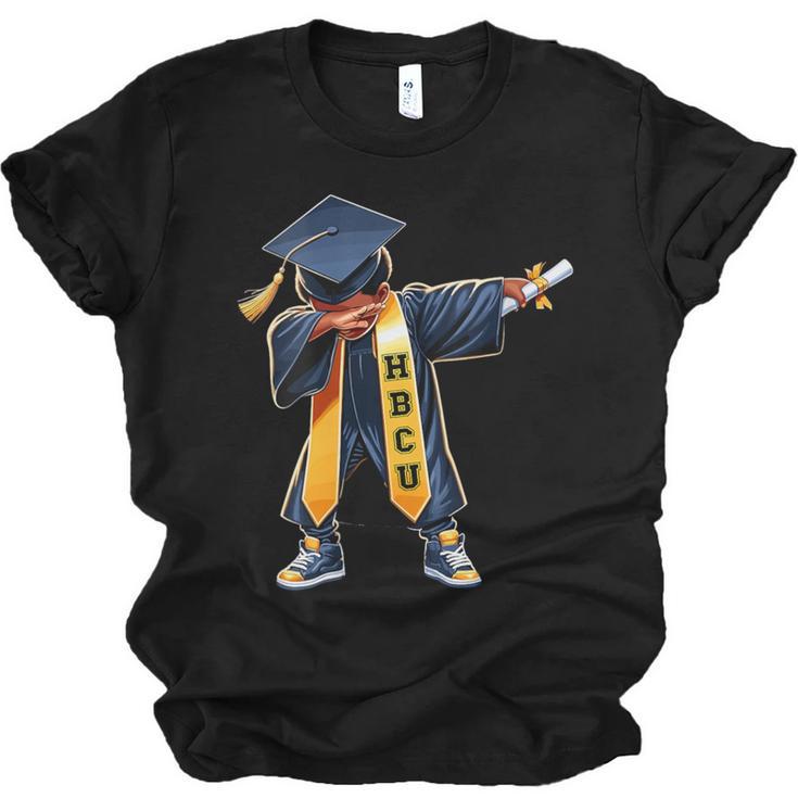 Kids HBCU Boys Grad Dabbing Graduation Unisex Jersey T-Shirt