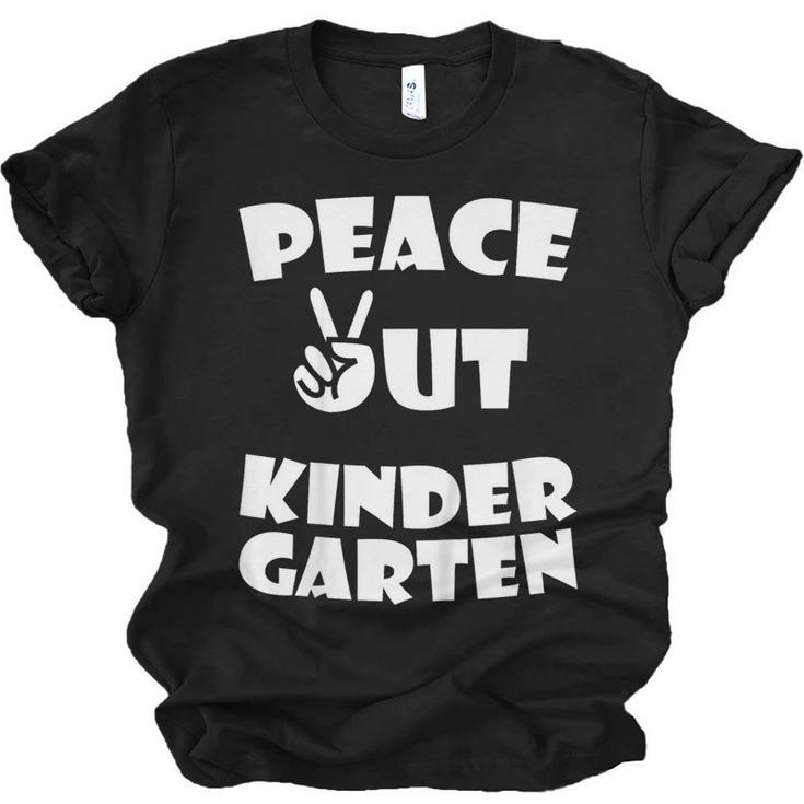 Kids Peace Out Kindergarten For Graduation Unisex Jersey T-Shirt