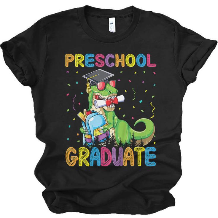 Kids Preschool Graduate T-Rex Dinosaur Preschool Graduation Unisex Jersey T-Shirt