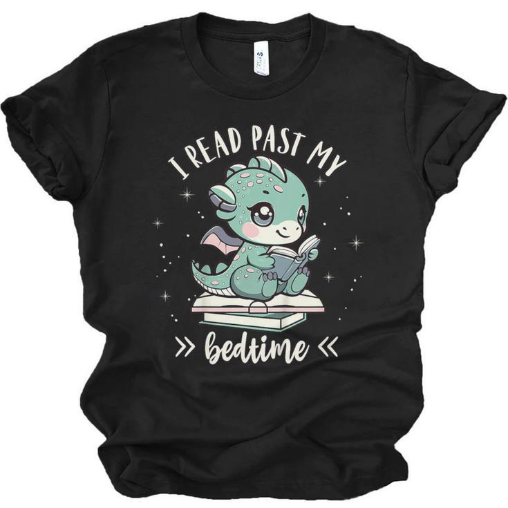 Kids I Read Past My Bedtime Cute Book Dragon Pajama Unisex Jersey T-Shirt