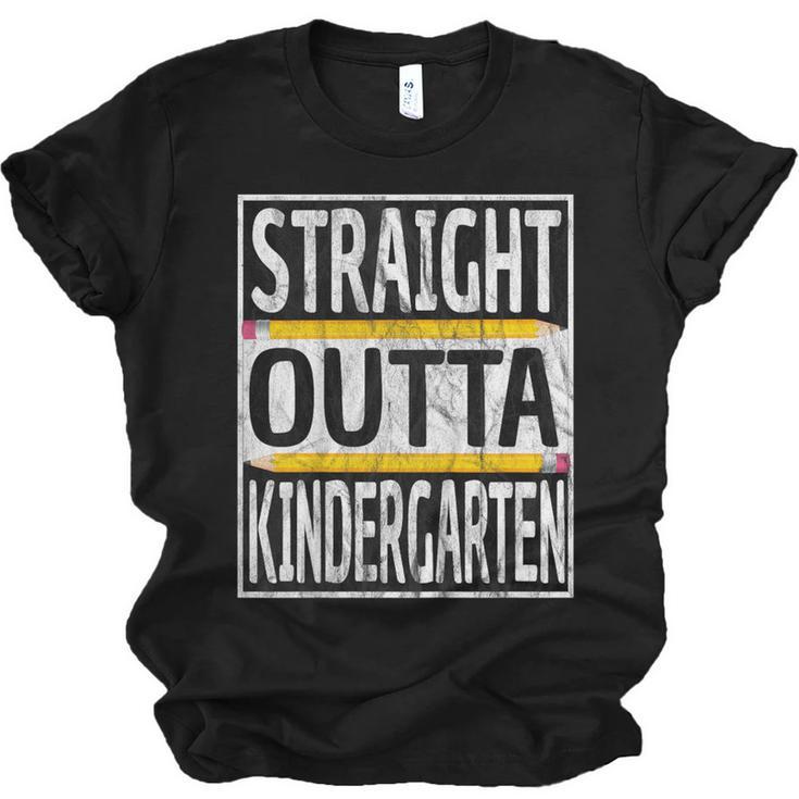 Kids Straight Outta Kindergarten Graduation Unisex Jersey T-Shirt