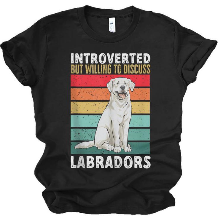 Labrador Retriever Introvert White Lab Unisex Jersey T-Shirt