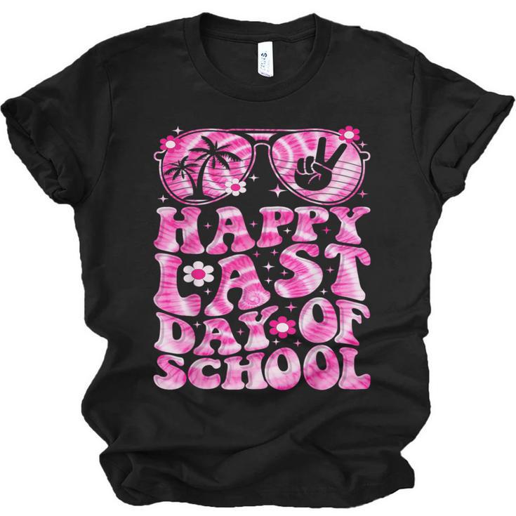 Last Day Of School Teacher Students School Graduation Groovy Unisex Jersey T-Shirt