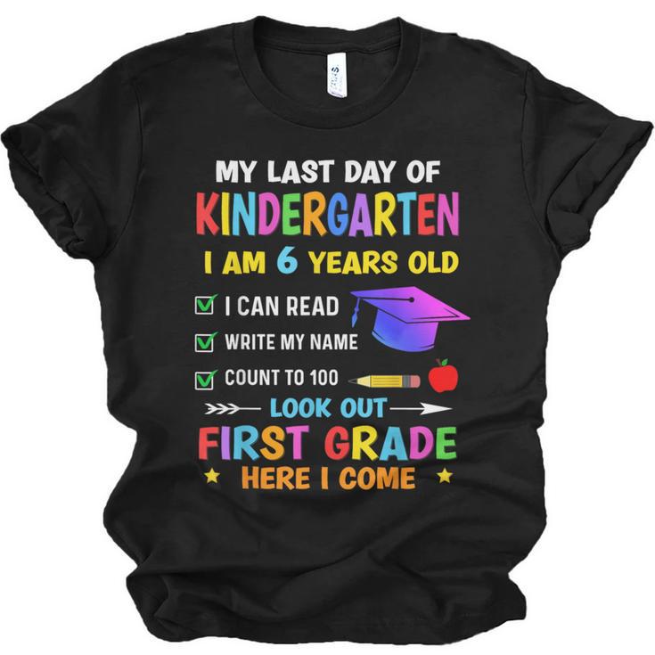 Last Days Of Kindergarten Graduation 2025 Graduate Boys Girl Unisex Jersey T-Shirt