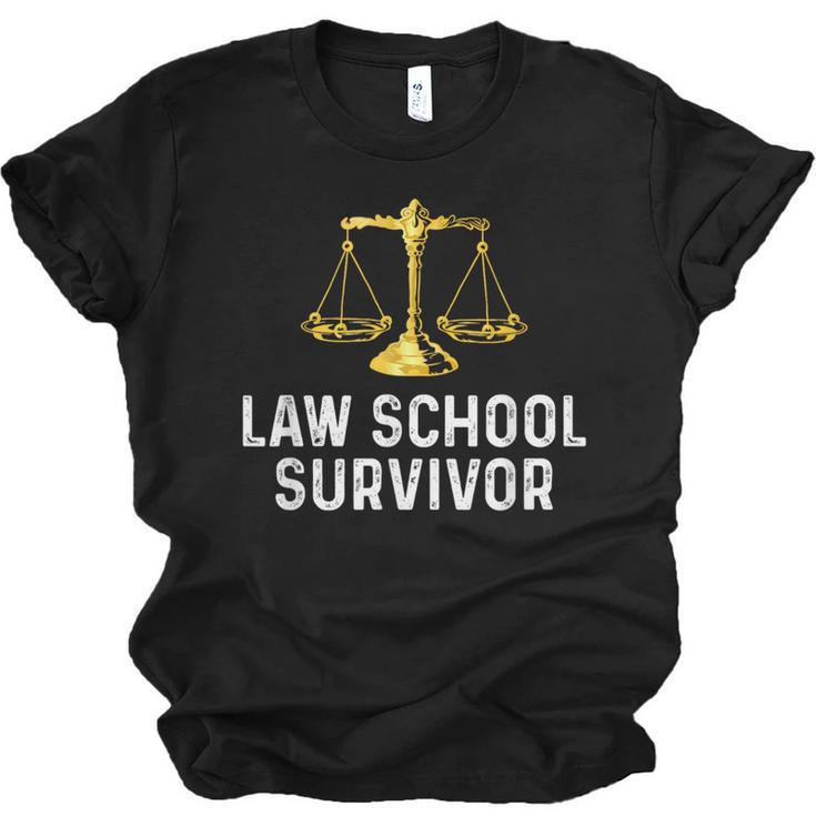 Law School Survivor Humor Law School Graduation Quote Unisex Jersey T-Shirt
