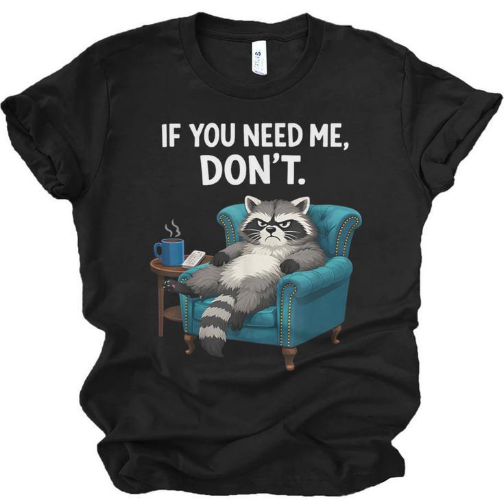 Lazy Raccoon Sarcastic Introvert Humor Japanese Animal Unisex Jersey T-Shirt