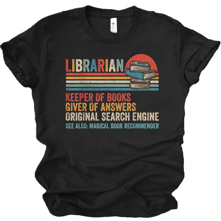 Librarian Definition Book Lover Library Workers Day Unisex Jersey T-Shirt