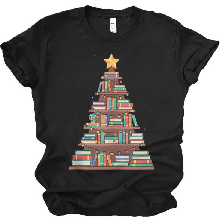 Literary Book Tree Bookish Shelf Art For Avid Readers Unisex Jersey T-Shirt