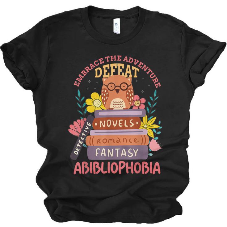 Literature Abibliophobia Book Reader Unisex Jersey T-Shirt