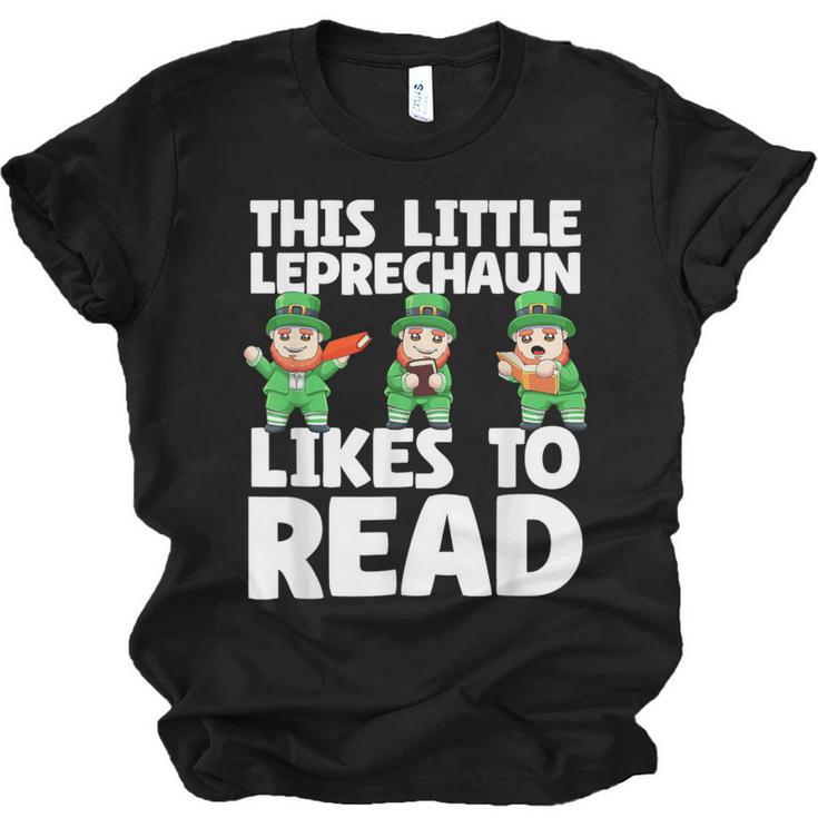 This Little Leprechaun Likes To Read St Patrick's Day Book Unisex Jersey T-Shirt