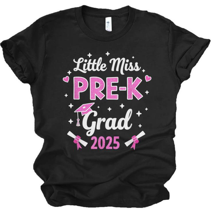 Little Miss Pre-K Grad 2025 Coquette Preschool Graduation Unisex Jersey T-Shirt