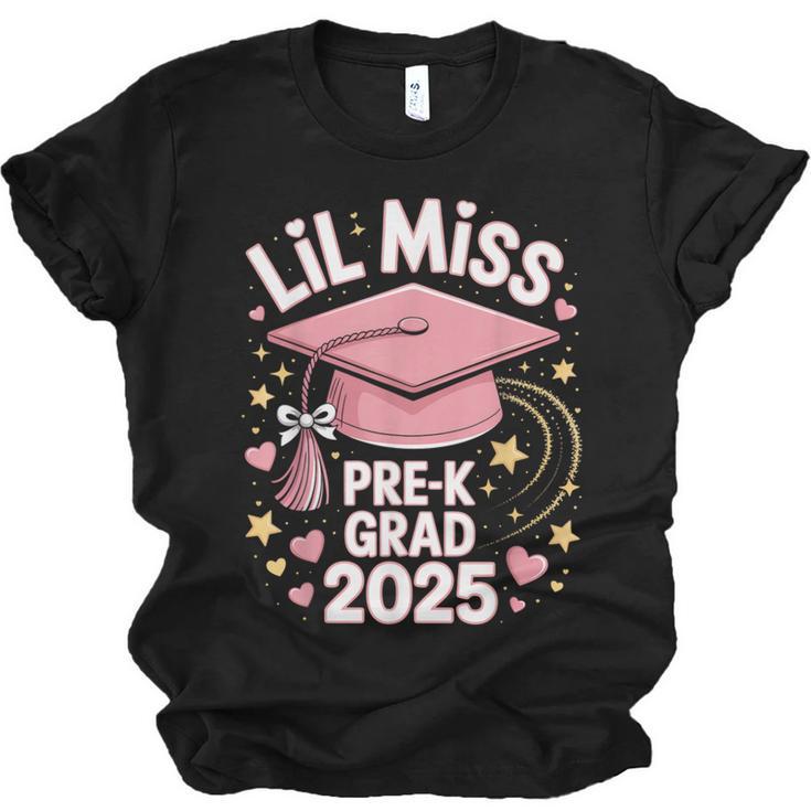 Little Miss Pre-K Grad 2025 Preschool Graduation Girls Kids Unisex Jersey T-Shirt