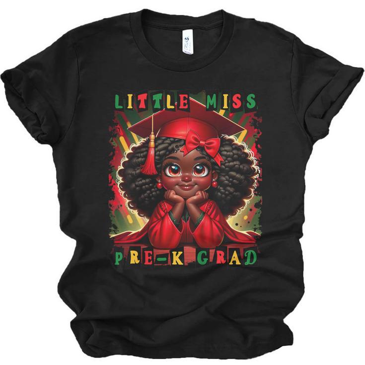 Little Miss Pre-K Grad 2026 Girl Preschool Graduation Unisex Jersey T-Shirt