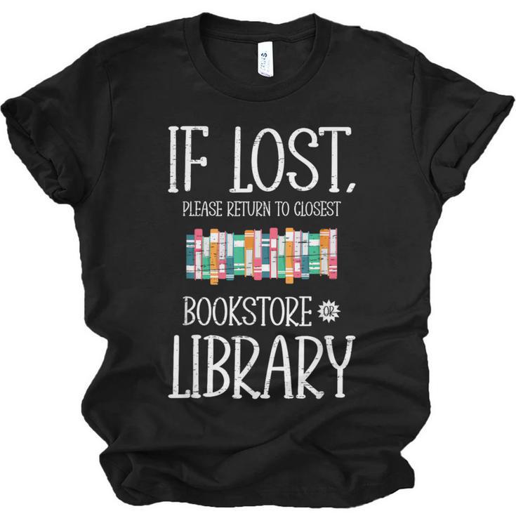 If Lost Please Return To Closest Bookstore Or Library Unisex Jersey T-Shirt