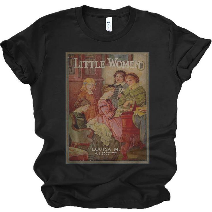 Louisa May Alcott Coming Of Age Novel Little Women Book Cover Small Unisex Jersey T-Shirt