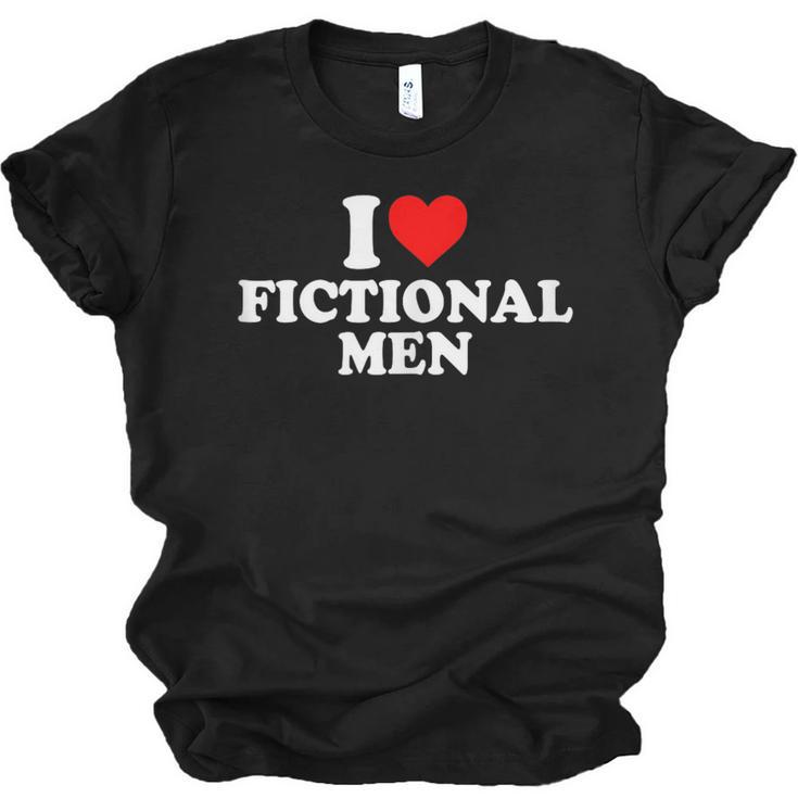 I Love Heart Fictional Men Simple Cute Books Reading Unisex Jersey T-Shirt
