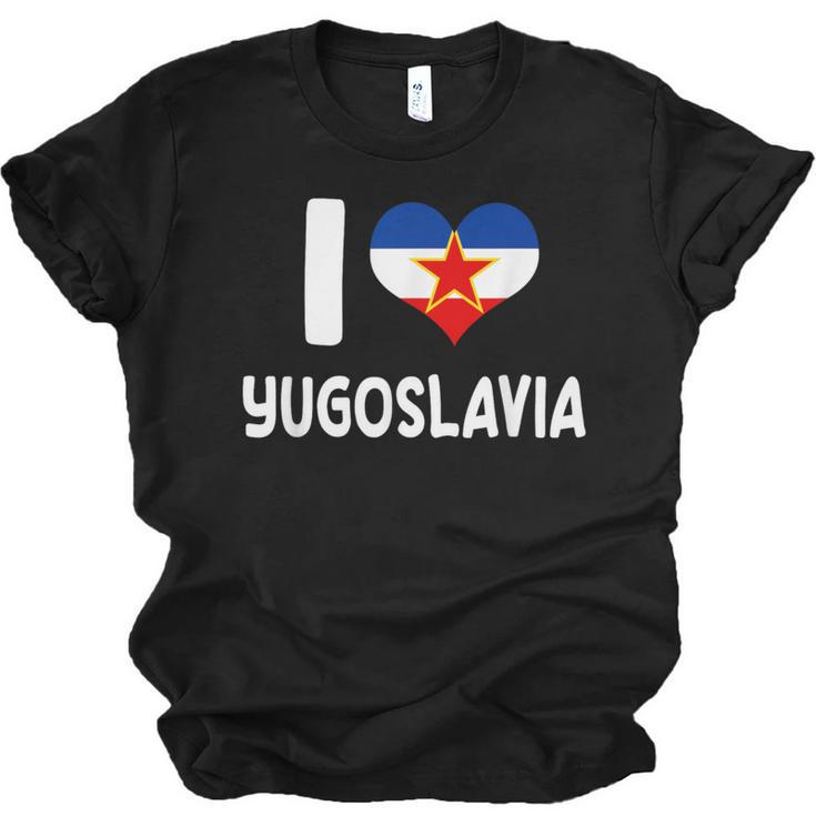 I Love Yugoslavia Proud Yugoslav Nostalgia Saying Unisex Jersey T-Shirt