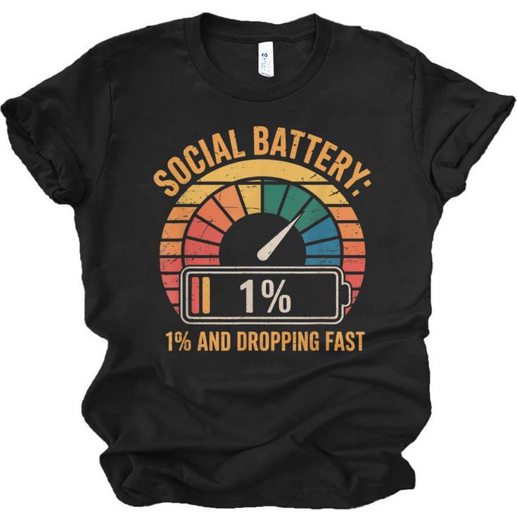 Low Social Battery Introvert Energy Unisex Jersey T-Shirt