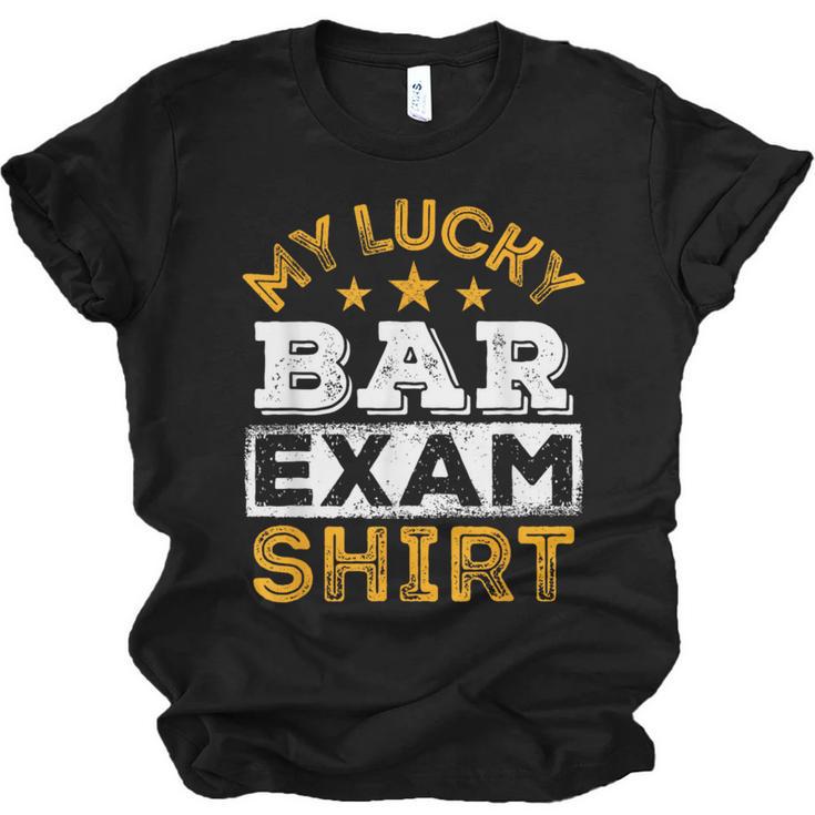 My Lucky Bar Exam Shirt Lawyer Law School Graduation Unisex Jersey T-Shirt