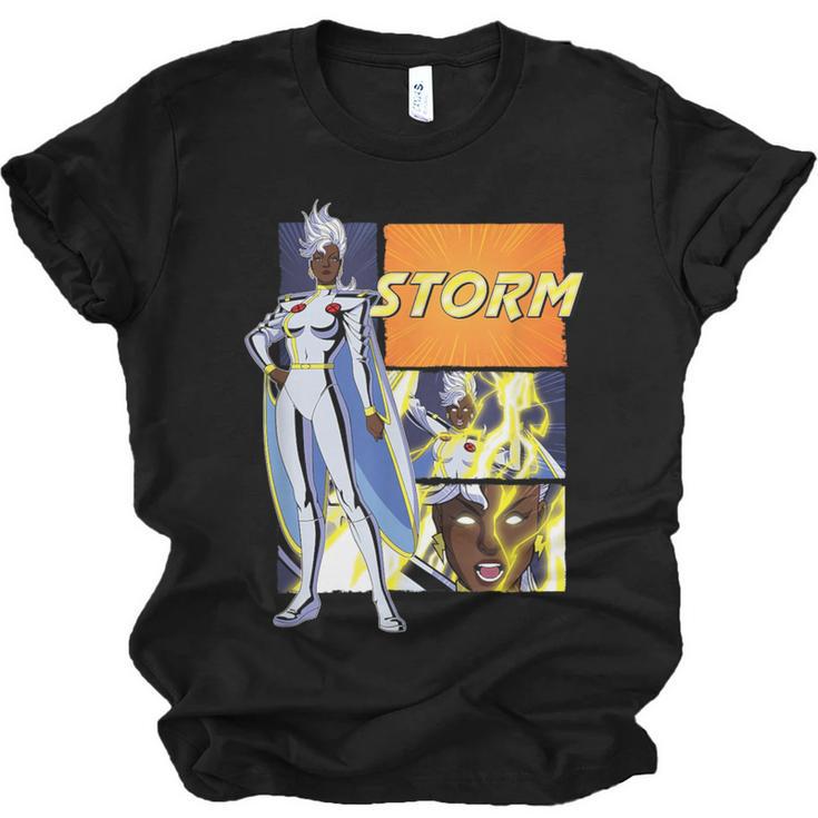 Marvel X-Men '97 Storm Vintage Classic Comic Book Panels Unisex Jersey T-Shirt