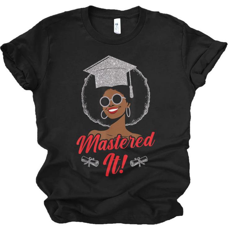 Master Degree Graduation Gifts Black Girl Unisex Jersey T-Shirt