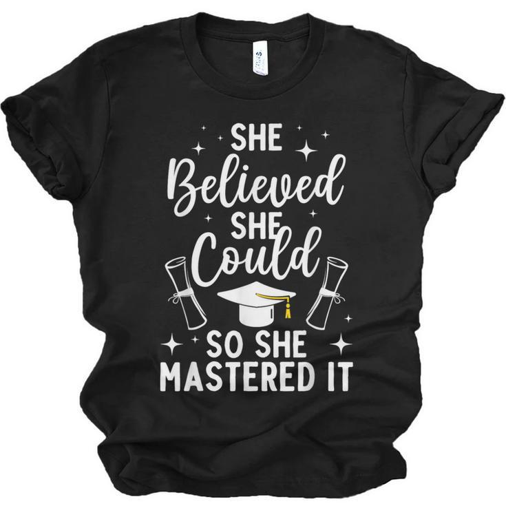 Masters Degree Graduation Art For Women Girl Masters Degree Unisex Jersey T-Shirt