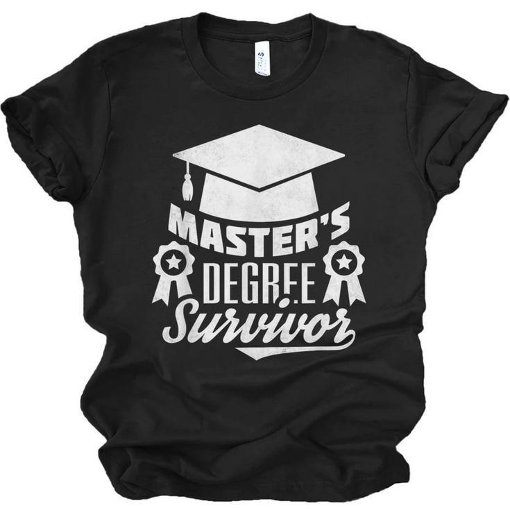 Master's Degree Survivor College Graduation Unisex Jersey T-Shirt