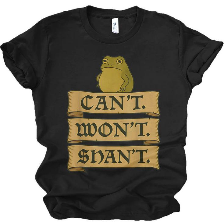 Medieval Frog Meme Sarcastic Introvert Humor Fantasy Unisex Jersey T-Shirt