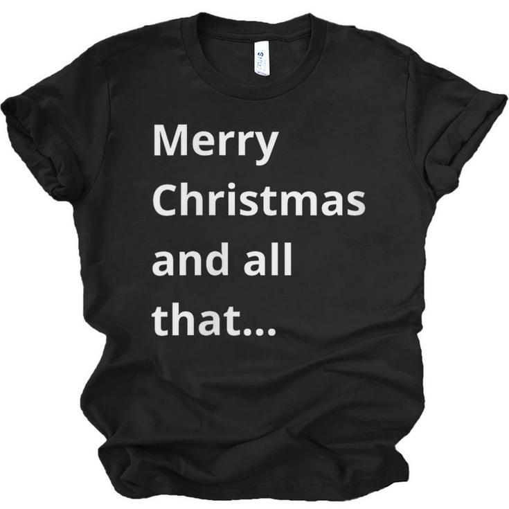 Merry Christmas Sarcastic Phrase For Introvert People Unisex Jersey T-Shirt