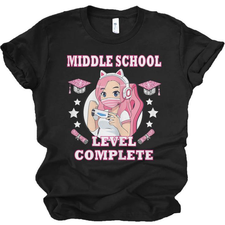 Middle School Level Complete Gaming Graduation Anime Girl Unisex Jersey T-Shirt